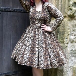 Vixen By Micheline Pitt Leopard Wild Ways Dress XL